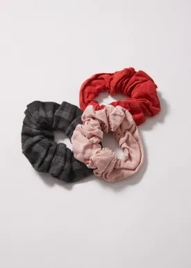 Afends Womens Alice - Hemp Scrunchies Three Pack - Multi