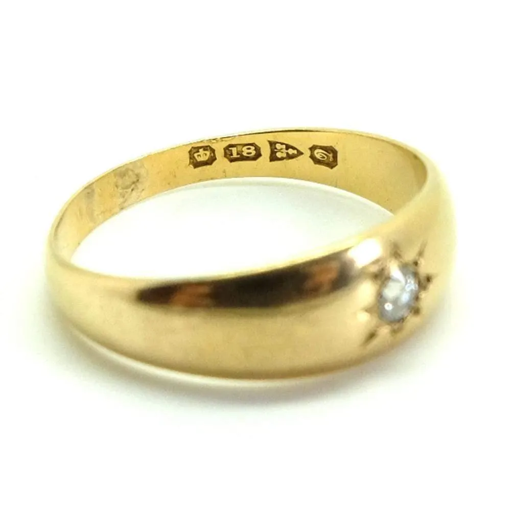 Antique 1916 18ct Diamond Star Celestial Gypsy Ring