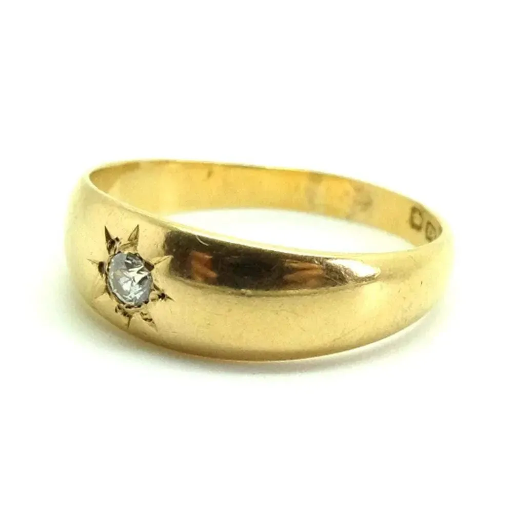 Antique 1916 18ct Diamond Star Celestial Gypsy Ring
