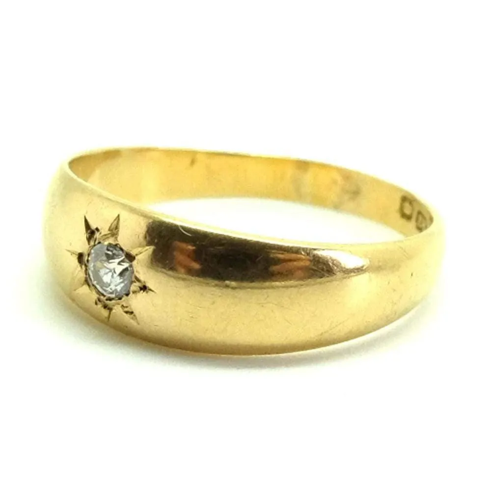 Antique 1916 18ct Diamond Star Celestial Gypsy Ring