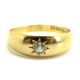 Antique 1916 18ct Diamond Star Celestial Gypsy Ring