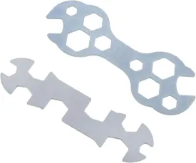 AYLIFU 2 PCS Multi-Hole Bicycle Wrench Steel Galvanized Mountain Bike Wrench Multi-Functional Bike Repair Tool