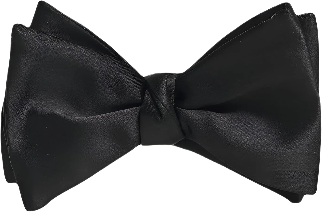 Black Oversized Butterfly Bow Tie - Pre-tied Formal Tuxedo & Wedding Bow Tie