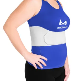 BraceAbility Rib Injury Binder Belt - Universal Brace for Women, Broken, Fractured, or Cracked Ribs, Cage Compression Wrap for Bruised Support, Sternum Injury Recovery (Fits 36-58)