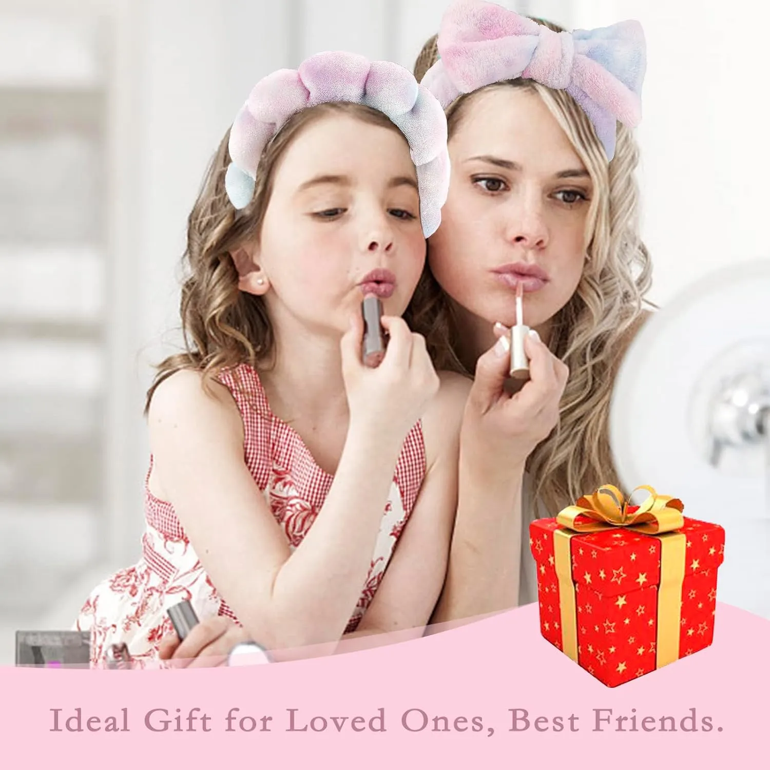 Canitor Spa Headbands Wrist Band Set with Hair Clip Skincare Headbands for Washing Face Non Slip Puffy Makeup Headband Wrist Towel Preppy Cute Teen Girl Birthday Gifts Trendy Stuff
