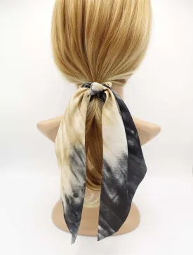color gradation bow knot scrunchies  long tail hair elastic ponytail holder women hair accessory