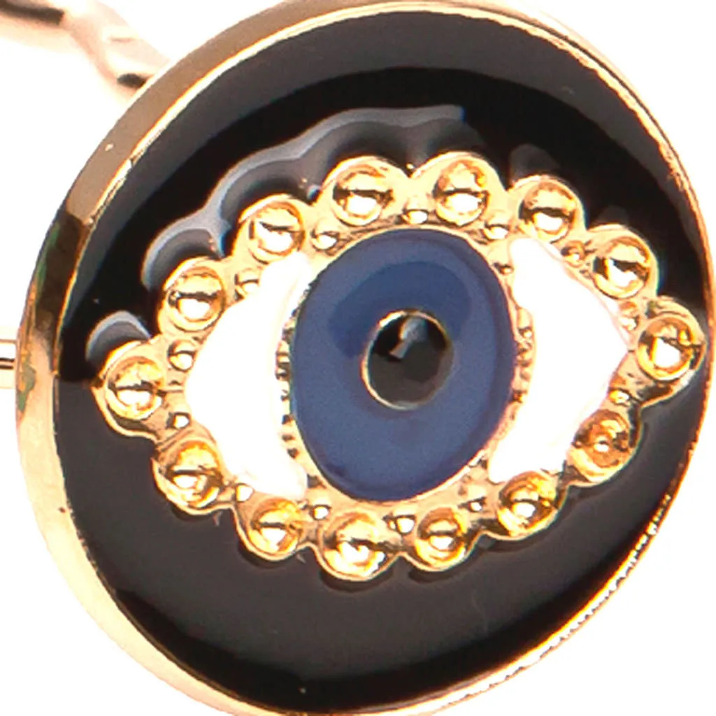 Enamel Evil Eye Charm Hair Pin
