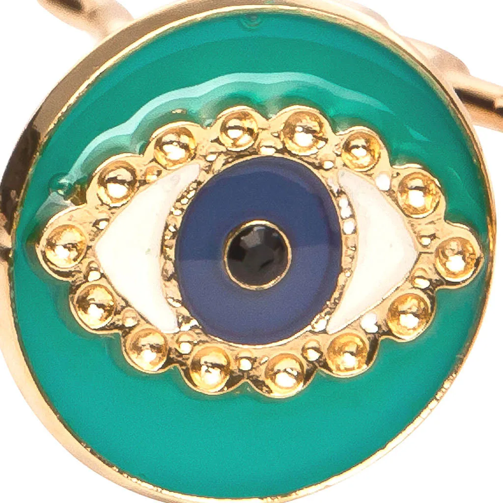Enamel Evil Eye Charm Hair Pin