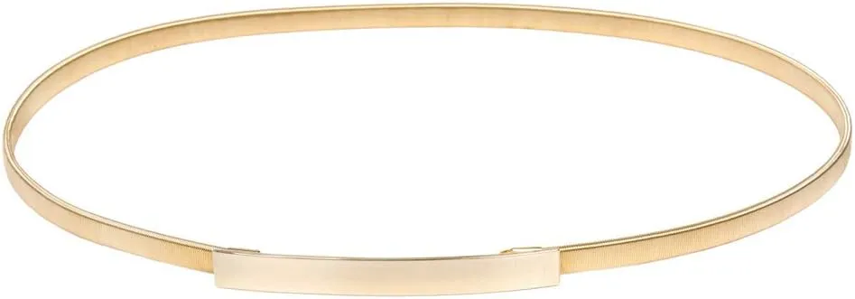 GRACE KARIN Women Skinny Metal Cinch Belt Gold Waistband Elastic Waist Belt CL633