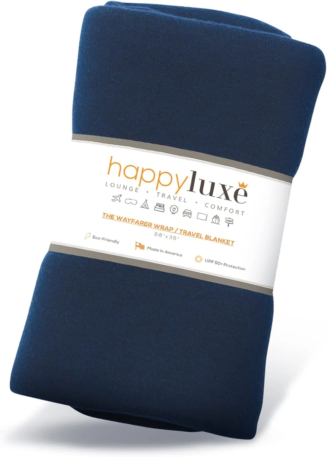 Happyluxe Travel Shawl Wraps for Women - 68x35in Wrap. Lightweight Pashmina, Airplane Travel Blanket Scarf. Made In USA