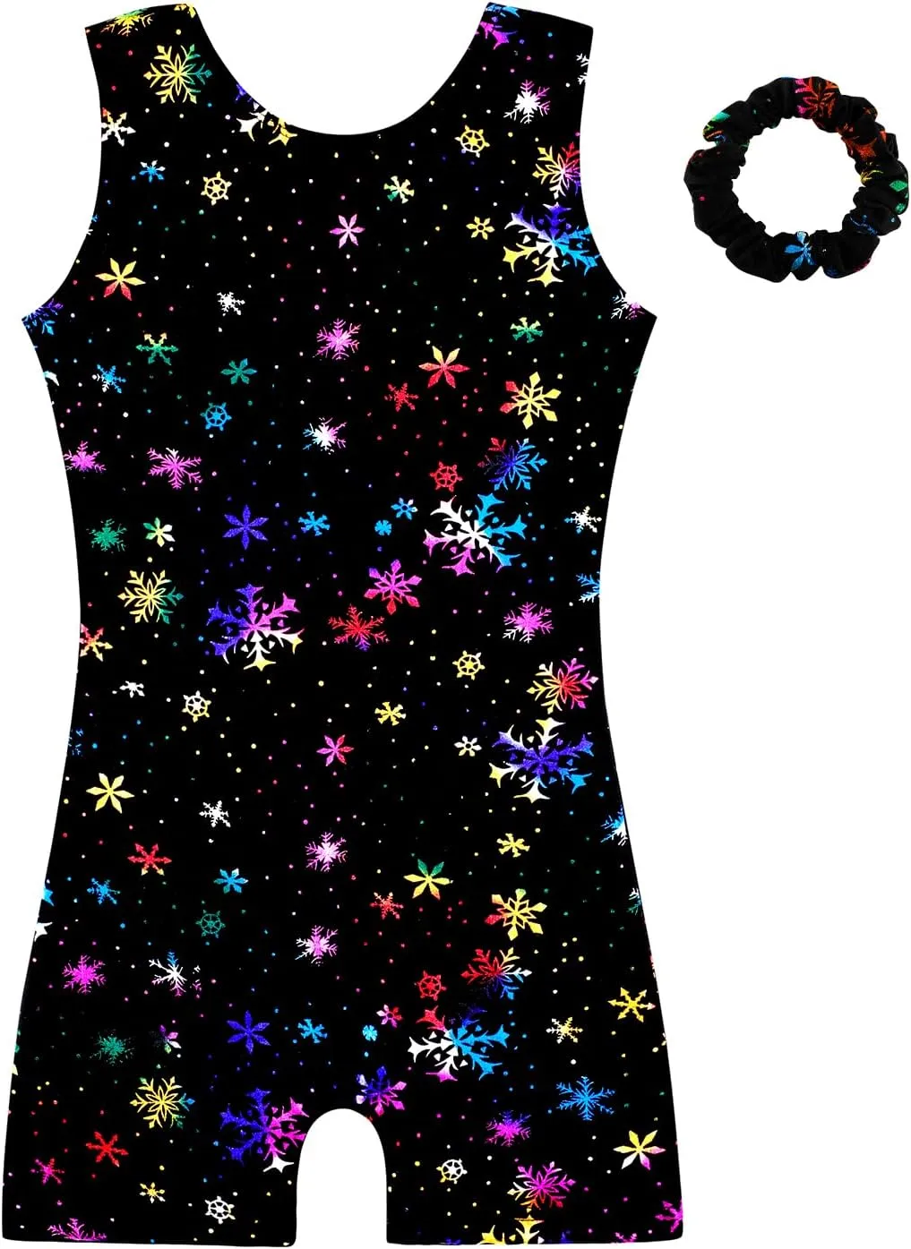 HOZIY Gymnastics Leotards for Girls with Shorts Biketards Dance Tumbling Outfits Matching Scrunchies 1-12 Years Old