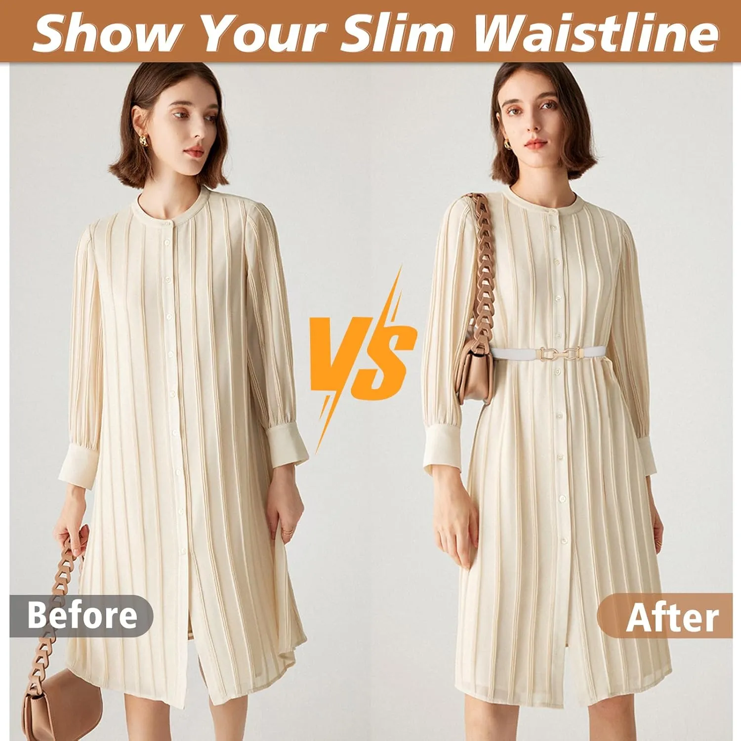 JASGOOD Women Skinny Elastic Stretch Belt for Dresses Retro Ladies Waist Vintage Thin Belt