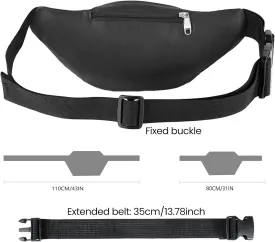 Large Crossbody Waist 4 Pockets for Women Men Waterproof Bumbags, Waist Bag for Hiking Sports Workout Traveling Casual Pouch Hands-Free Wallets Waist Pack Phone Bag Carrying All Phones (Red)