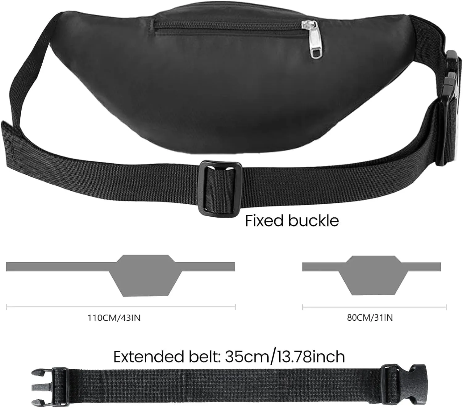 Large Crossbody Waist 4 Pockets for Women Men Waterproof Bumbags, Waist Bag for Hiking Sports Workout Traveling Casual Pouch Hands-Free Wallets Waist Pack Phone Bag Carrying All Phones (Red)