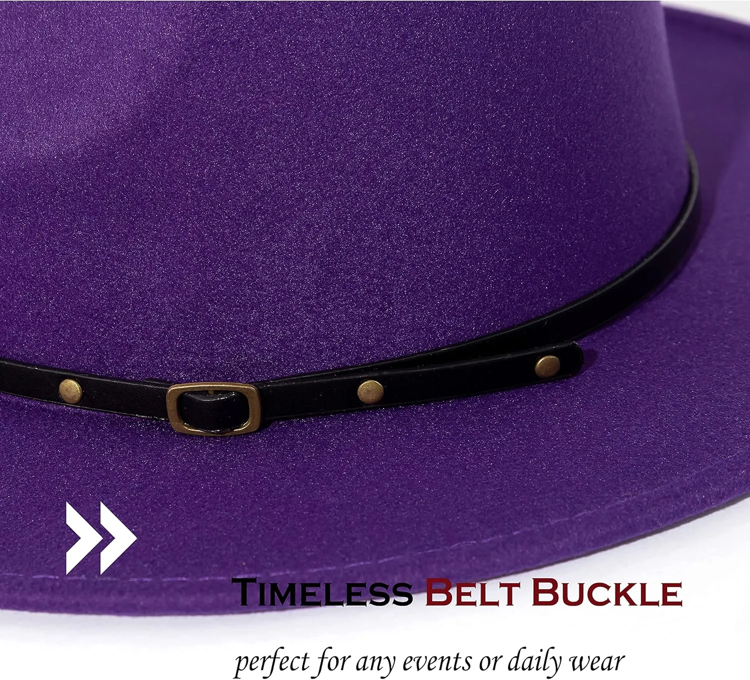 Lisianthus Women Belt Buckle Fedora Hat