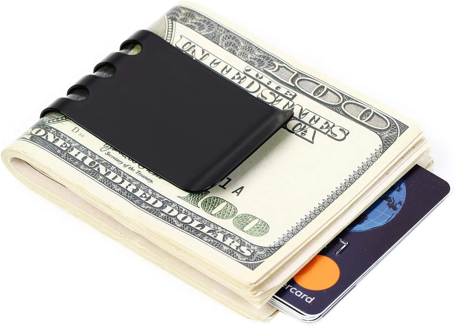 Money Clip Spring Steel Cash Clips Large Capacity Minimalist Front Pocket Wallet
