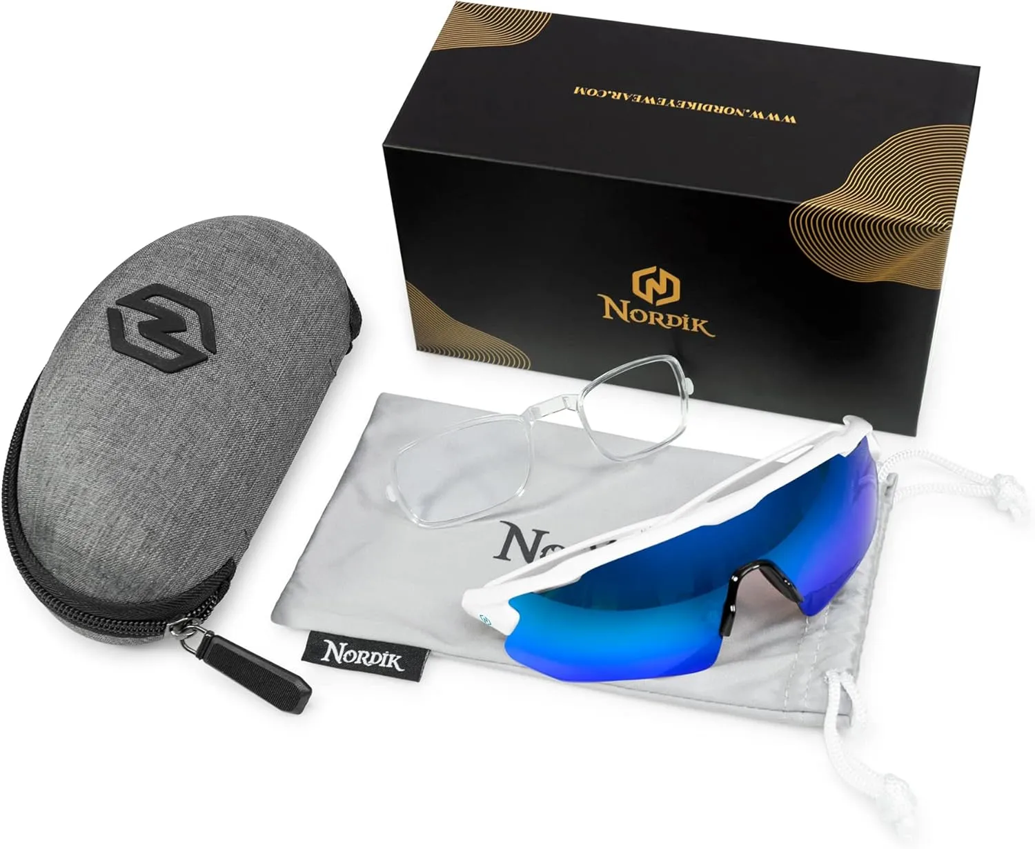 Nordik AKSEL Cycling Glasses-TR90 Frame UV Protection for Women Men Sports Sunglasses
