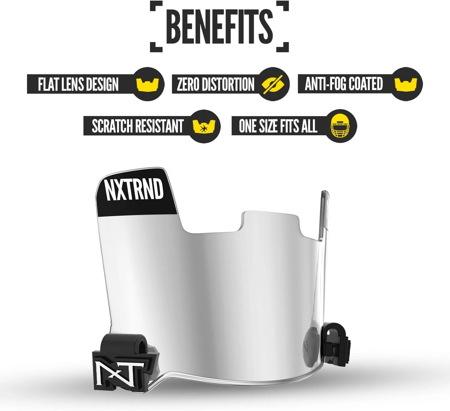Nxtrnd VZR1 Football Visor, Flat Lens Technology, Fits Adult & Youth Football Helmets
