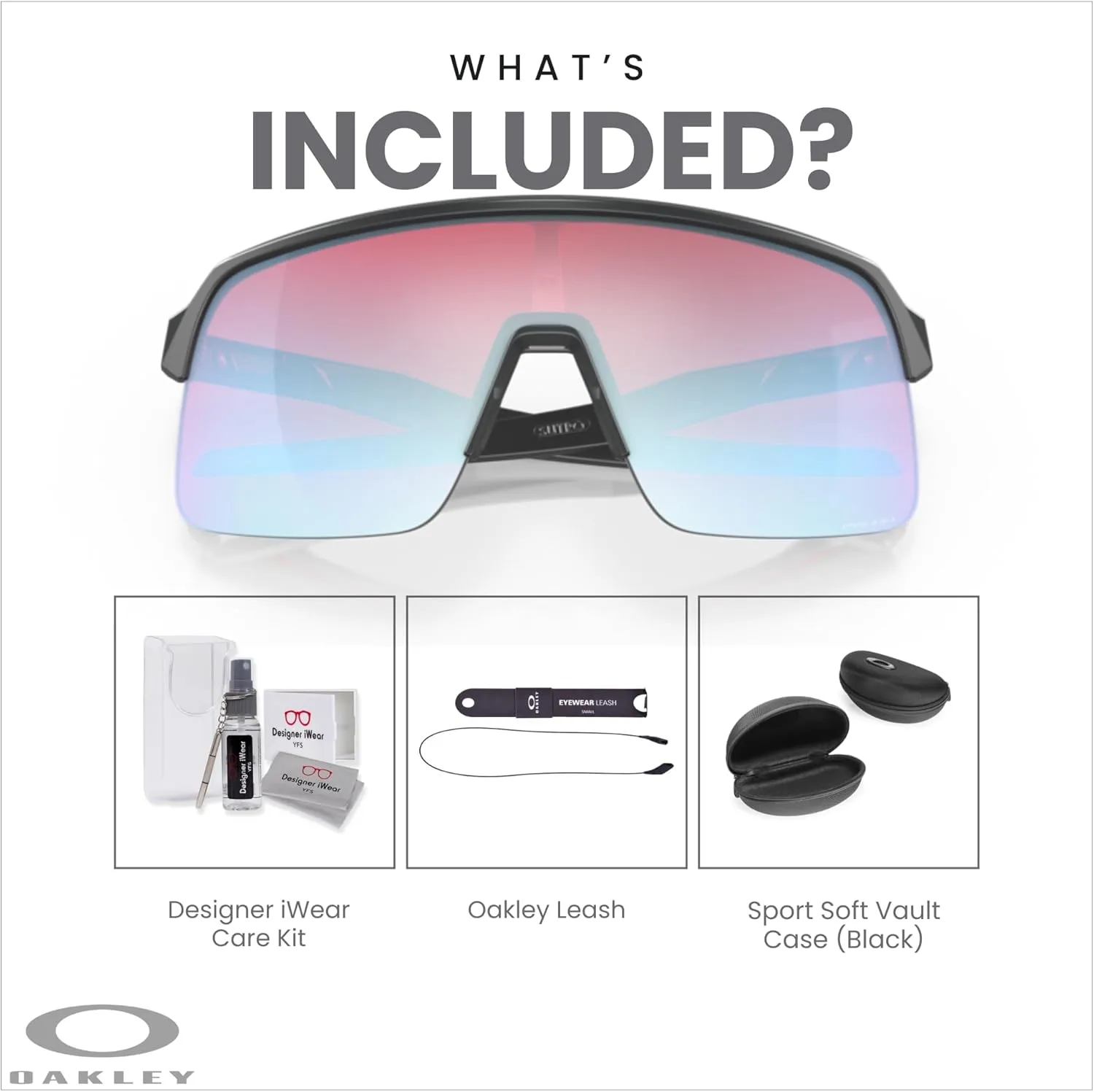 Oakley Sutro Lite OO9463 Shield Sunglasses for Men for Women   BUNDLE Accessory Leash   Designer iWear Kit