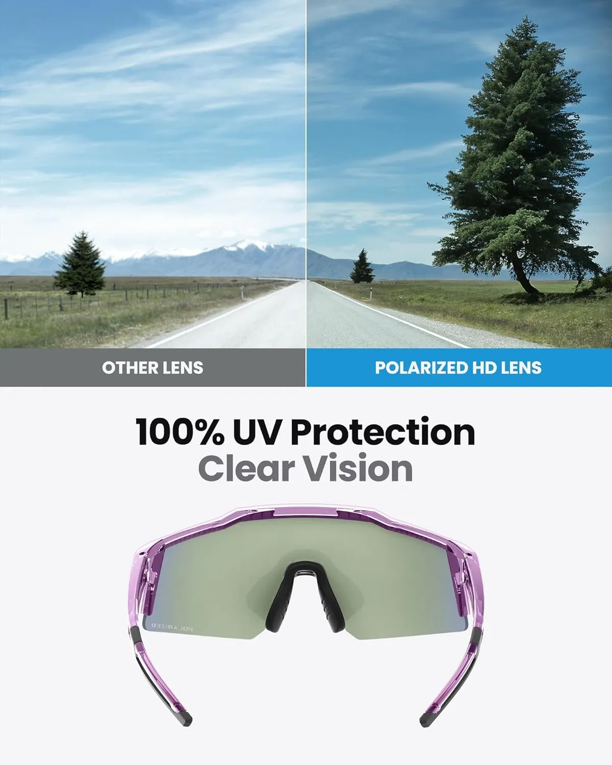 OutdoorMaster Hawk Kids Polarized Sunglasses, Kids Baseball Sunglasses with UV Protection for Girls & Boys 6-14