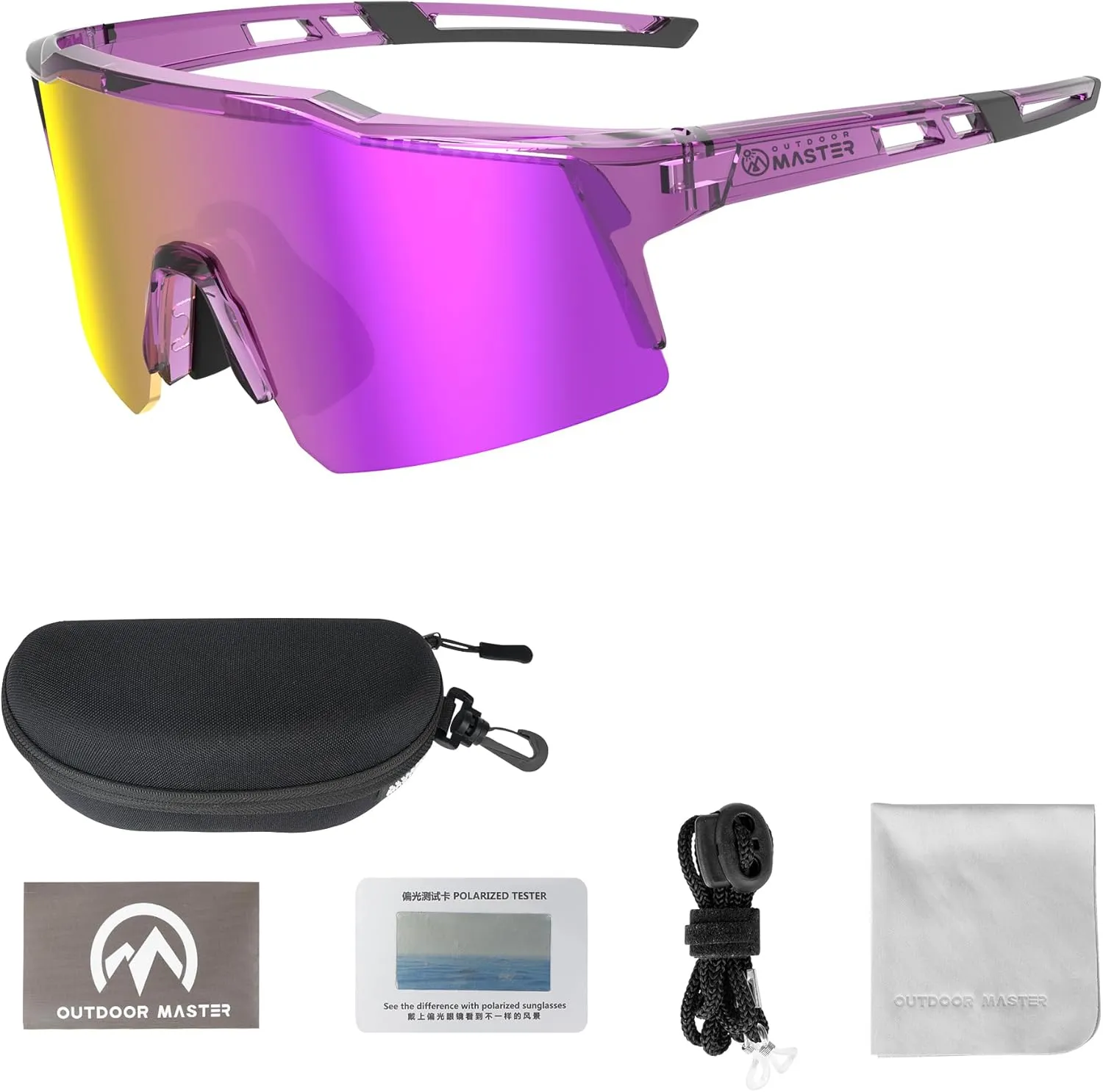 OutdoorMaster Hawk Kids Polarized Sunglasses, Kids Baseball Sunglasses with UV Protection for Girls & Boys 6-14
