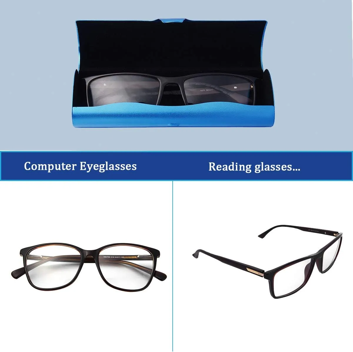 Philley Eyeglass Case Aluminum Ultra-Light Hard Myopia Glasses Case