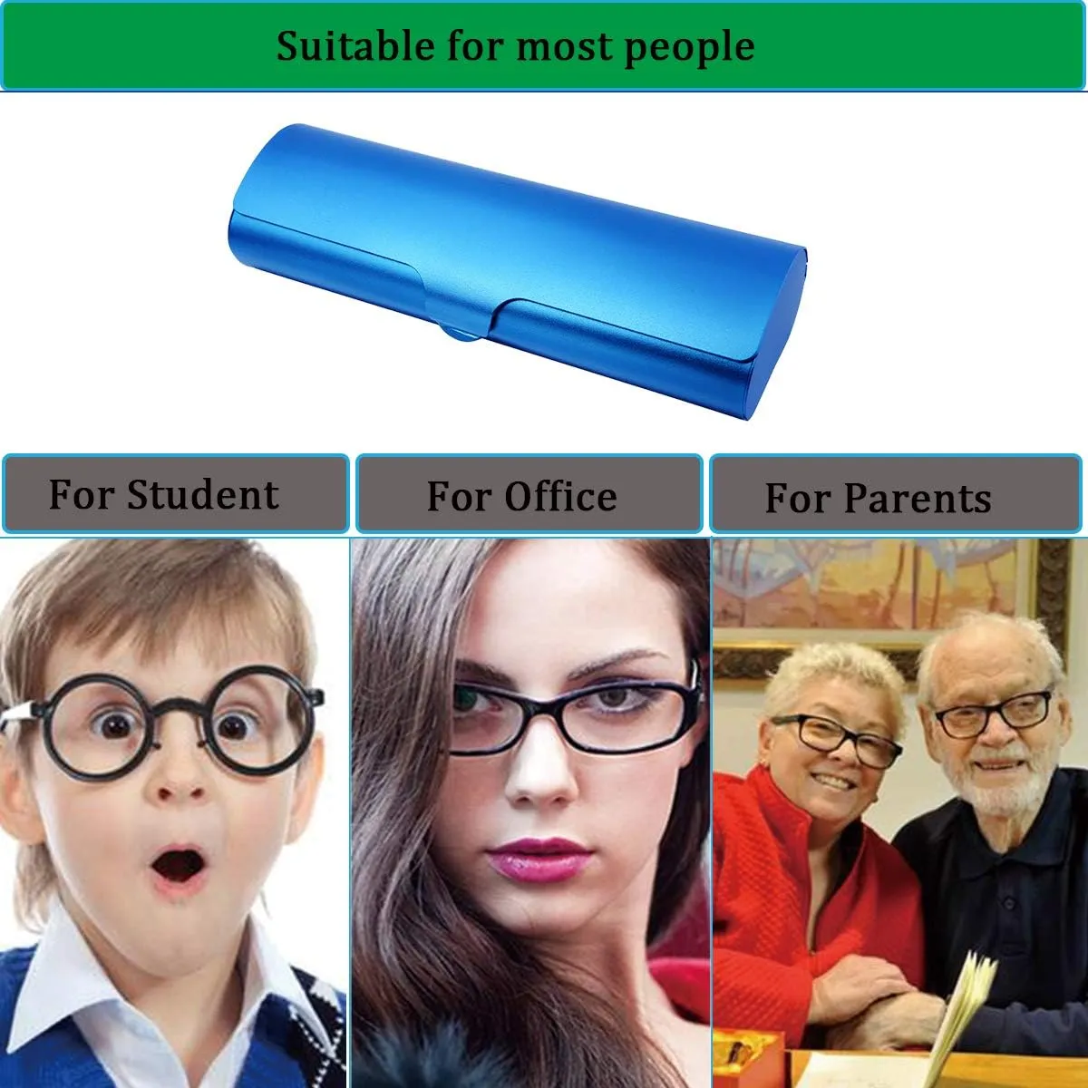 Philley Eyeglass Case Aluminum Ultra-Light Hard Myopia Glasses Case