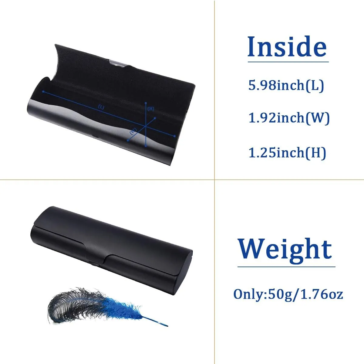 Philley Eyeglass Case Aluminum Ultra-Light Hard Myopia Glasses Case
