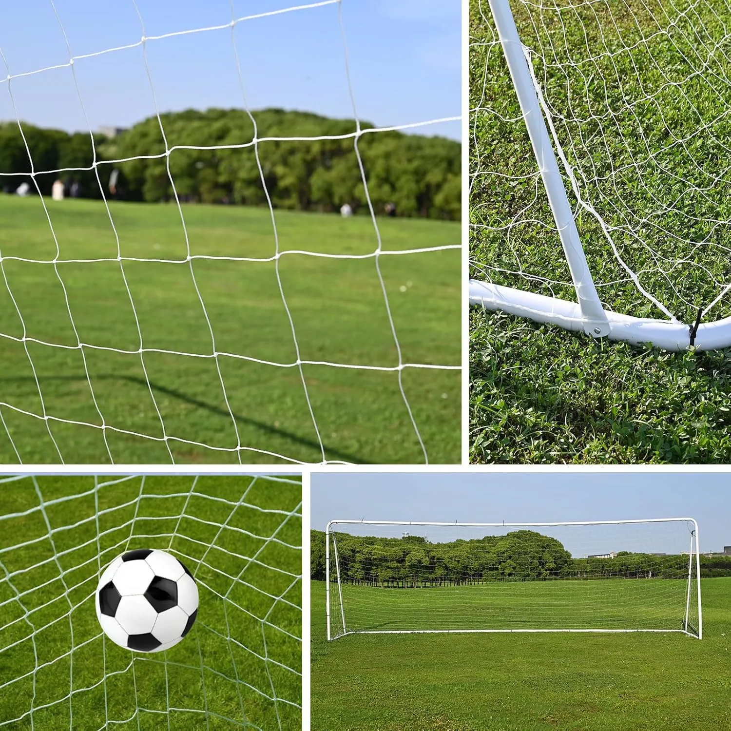 Soccer Goal Replacement Net - Replacement Soccer Net for 24'x8', 12'x6', 10'x6.5' and 6'x4' Soccer Goals - Not Include Posts