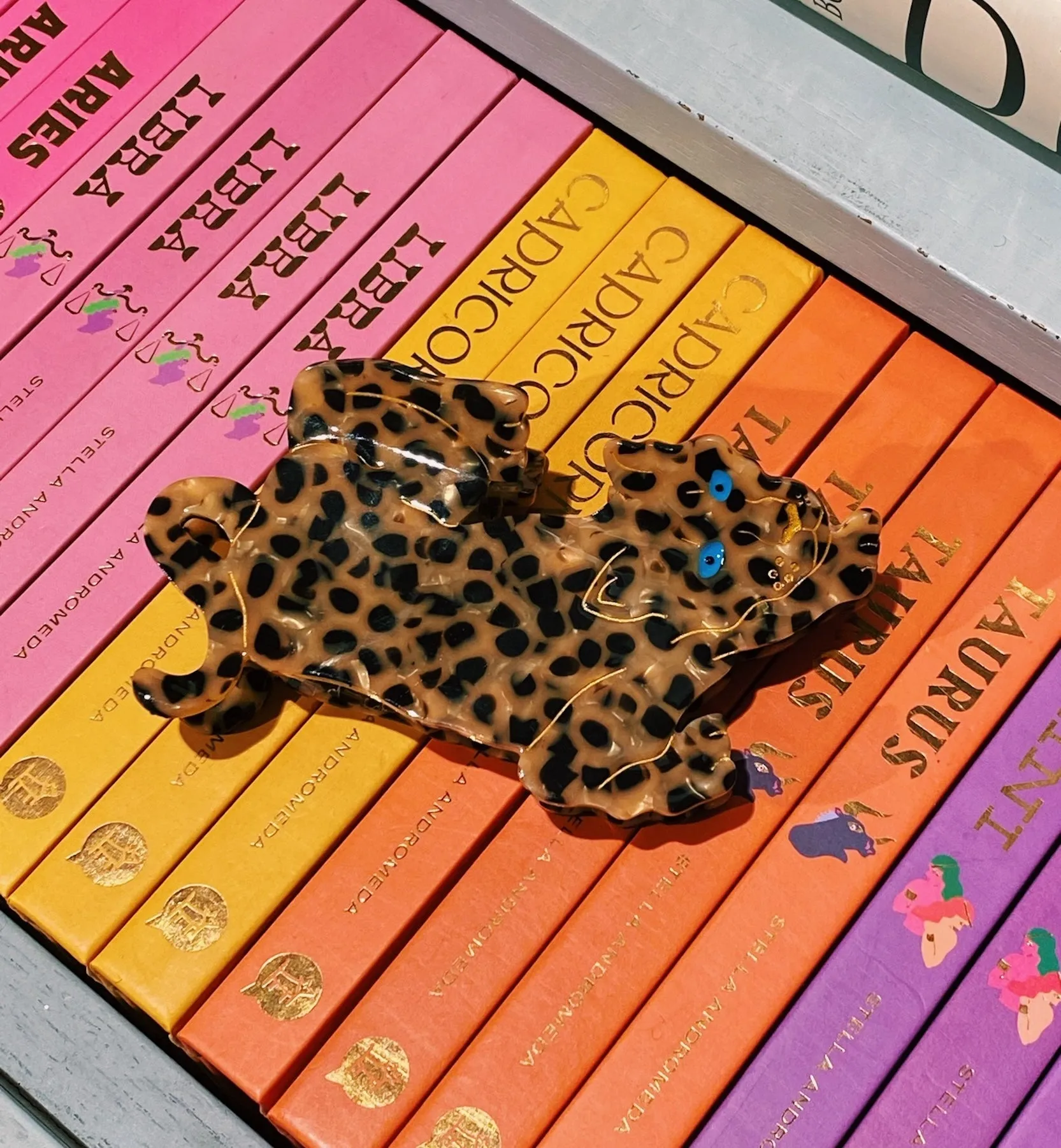 Solar Eclipse Leopard Hair Clip