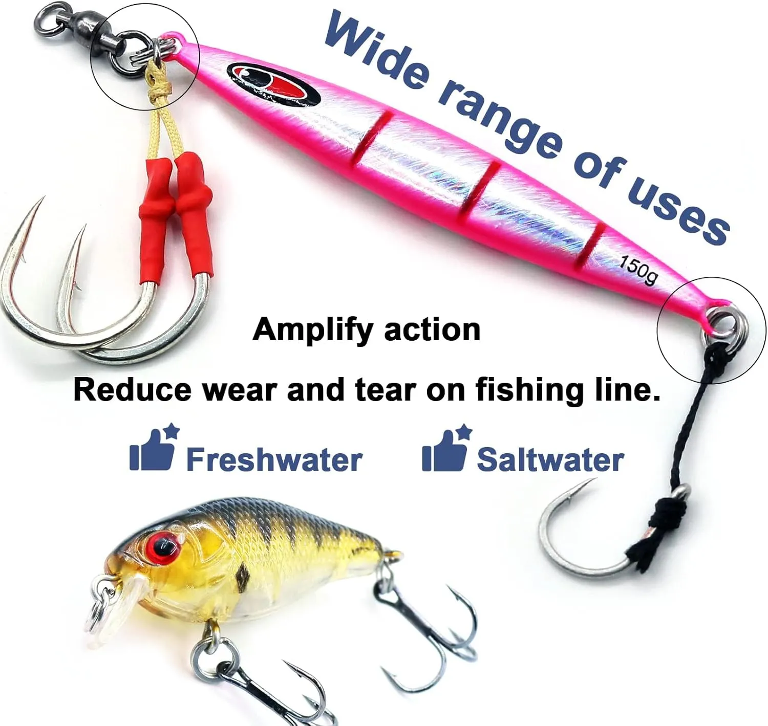 Split Rings Fishing 200Pcs Stainless Steel Heavy Duty Split Ring Pliers Saltwater Treble Hooks Terminal Tackle Connector