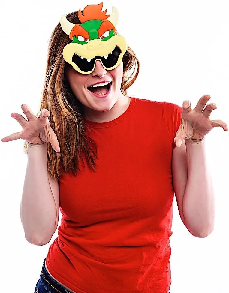 Sun-Staches Bowser Sunglasses | Officially Licensed Nintendo Costume Accessory for Super Mario Fans | UV 400 | One Size Fits Most
