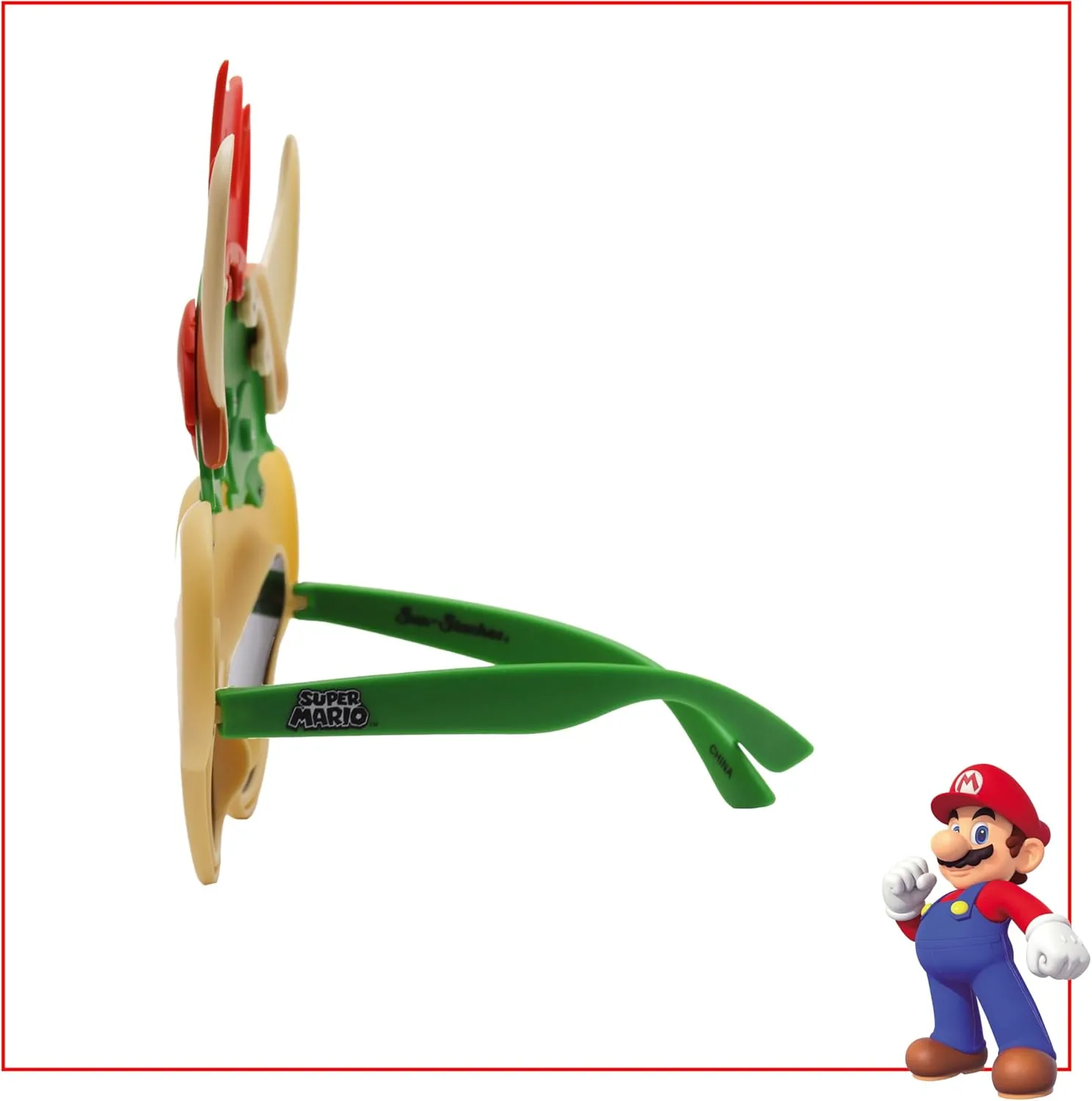 Sun-Staches Bowser Sunglasses | Officially Licensed Nintendo Costume Accessory for Super Mario Fans | UV 400 | One Size Fits Most