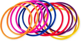 Super Z Outlet Colorful Plastic Ring Toss Outdoor Activity Games for Sports Practice Speed Agility Training (12 Pack)