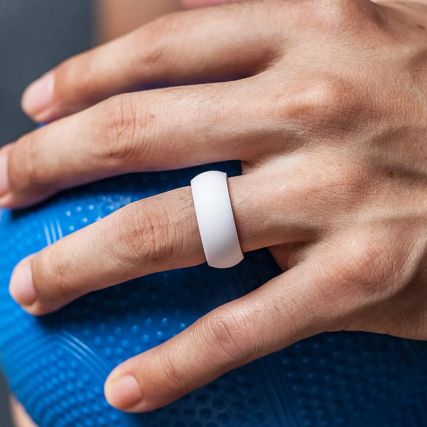 ThunderFit Silicone Wedding Rings for Men, Rubber Engagement Bands 8.7mm Wide 2mm Thick - 1/3/4/5/7 Variety Multipack