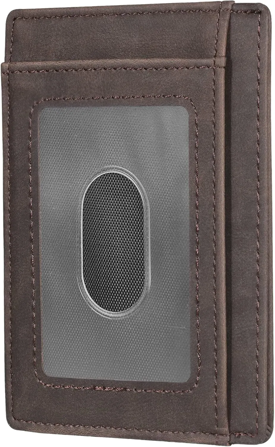 Travelambo Slim Wallet Front Pocket Minimalist Leather RFID Blocking Medium Size