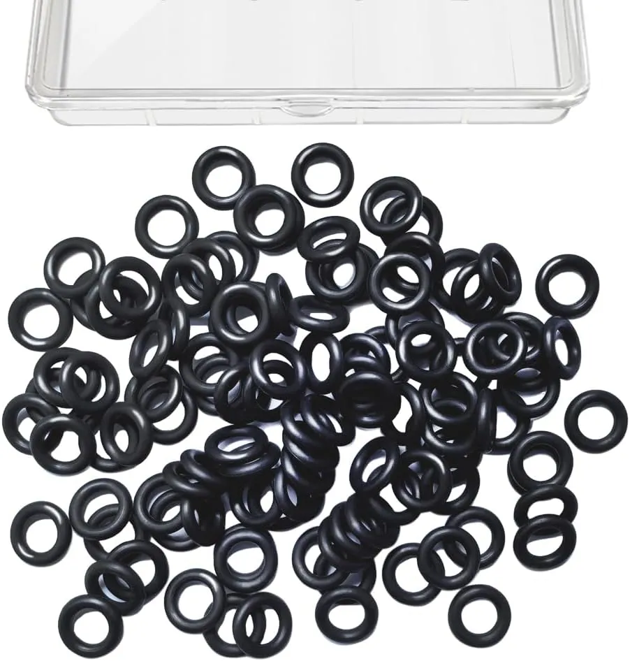 Wacky Worms O-Rings for Wacky Rigging Senko & Stick Soft Baits - Silicone Rings for 4&5" Senkos with Tackle Boxes by Tbuymax