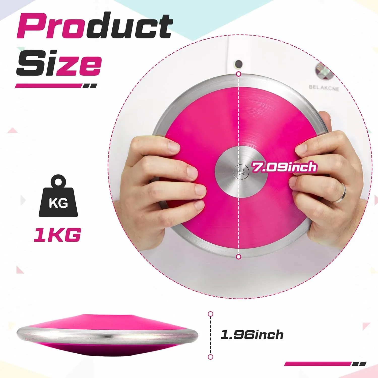 Wettarn 1 kg Discus, Man Women Discus Track and Field Discuses Track and Field Equipment