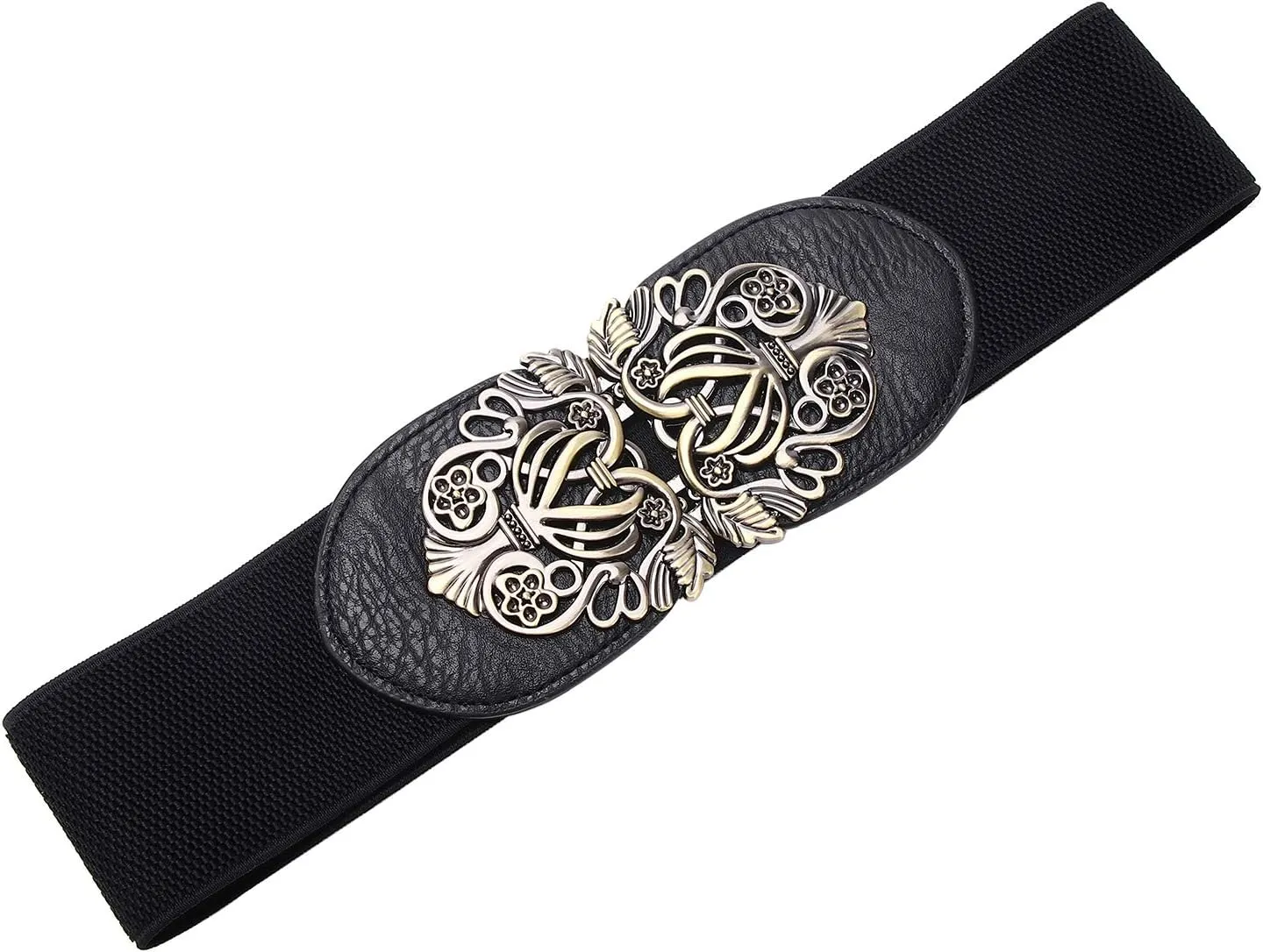 Women Retro Style Stretchy Waist Belt Vintage Elastic Wide Dress Belts