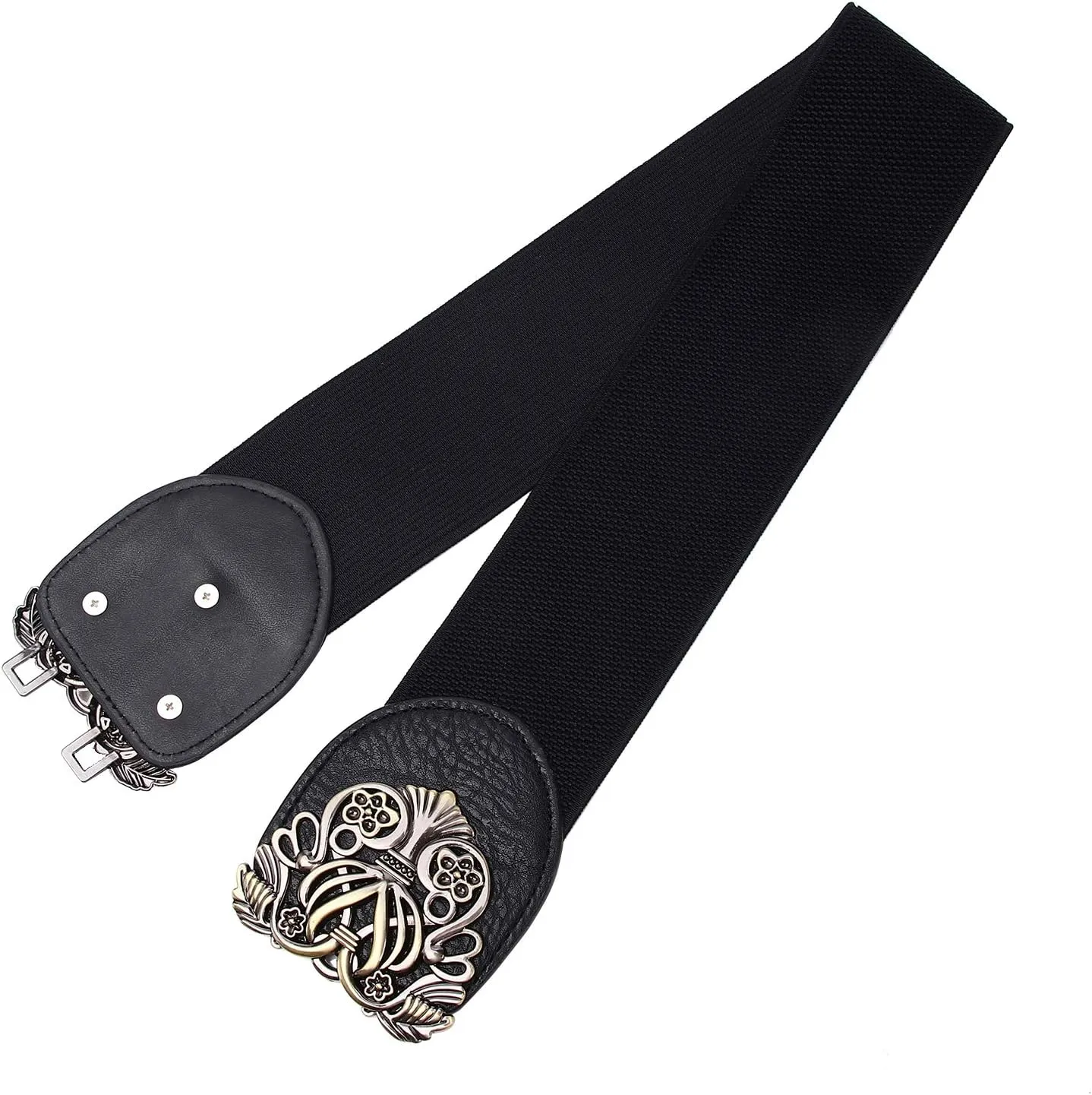 Women Retro Style Stretchy Waist Belt Vintage Elastic Wide Dress Belts