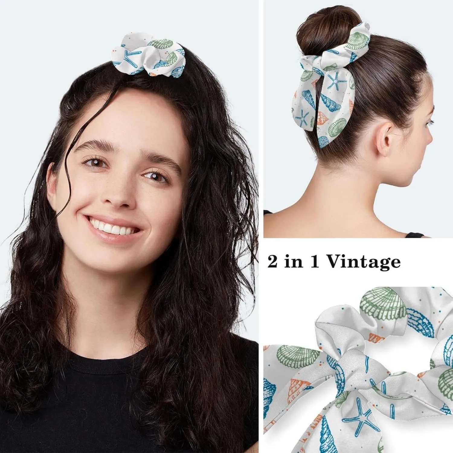 Women's Working Caps with Bow Scrunchies Cute Dog Paws Pattern Lace-Up Hat Unisex Hair Covers One Size